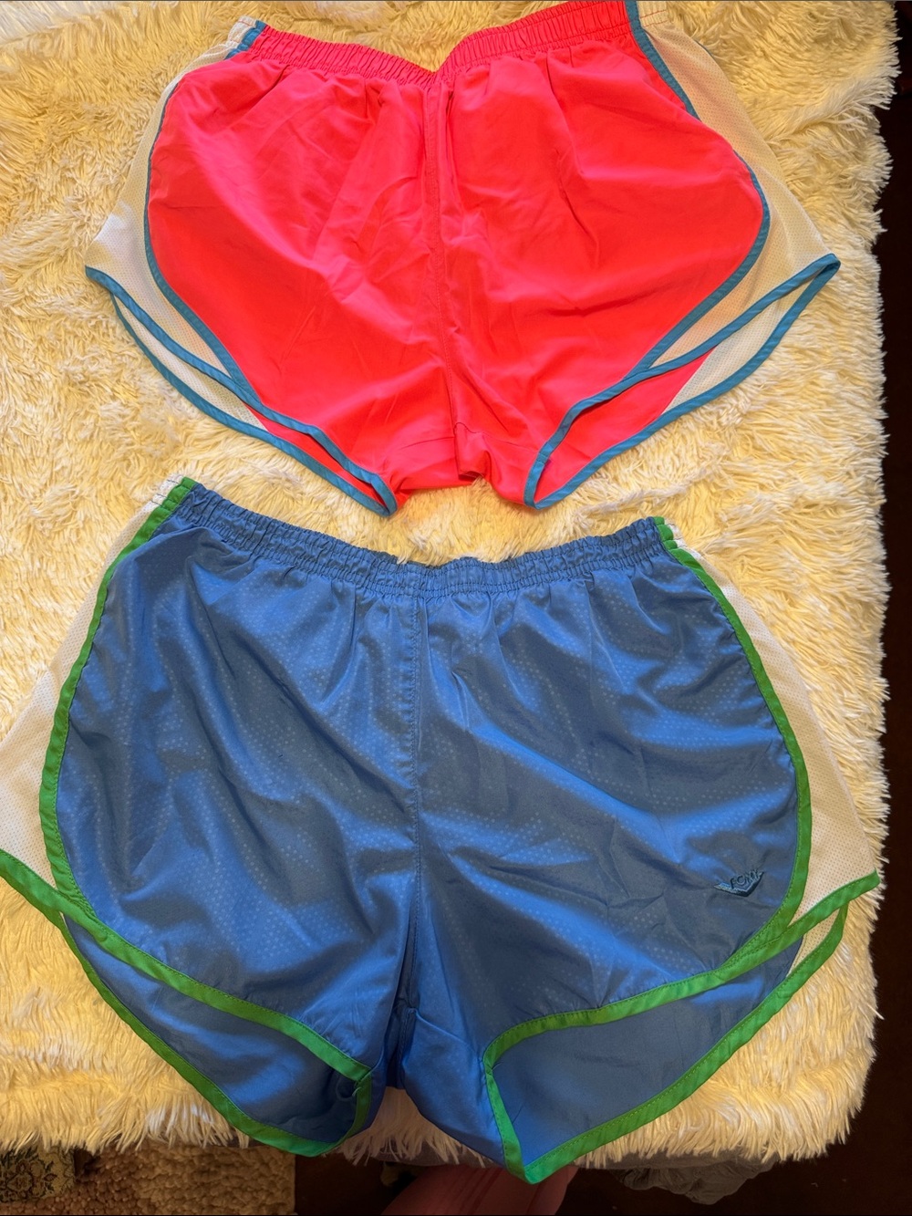 Pony Neon Pink & Sky Blue Retro Runner Shorts